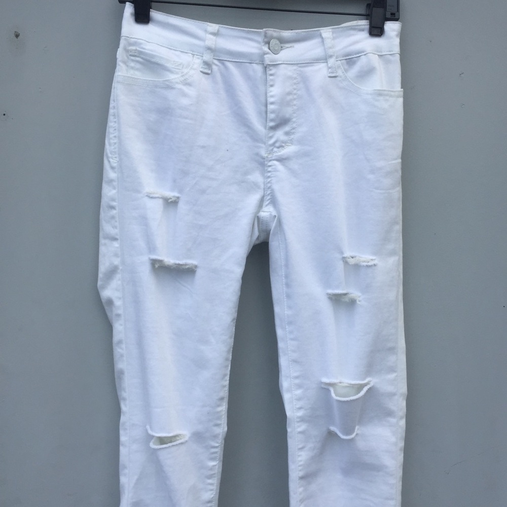 White Distressed Denim